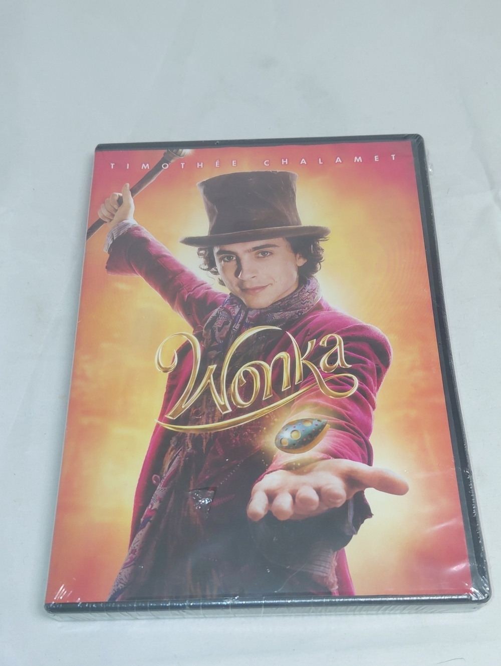 Wonka DVD Movie Timothée Chalamet - Magenta & Gold Cover